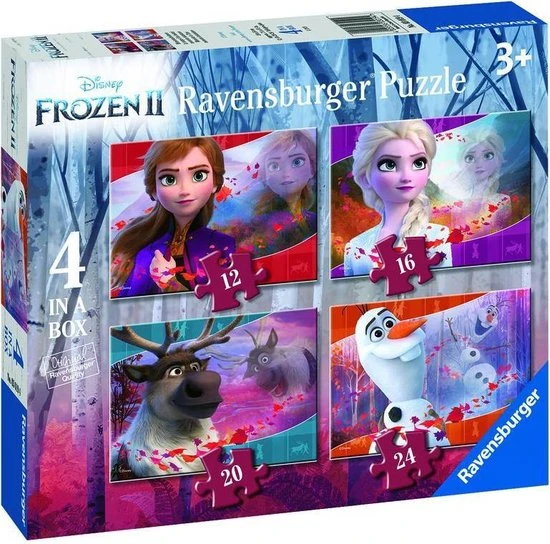 Ravensburger Disney Frozen 2 4in1box Puzzel - 12+16+20+24 Stukjes - Kinderpuzzel - Afbeelding 11