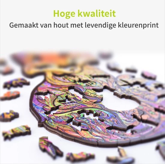 ACROPAQ Houten Puzzel Vos - 200 Stukjes, A3 Formaat 420 X 297 Mm, Puzzel Voor Kinderen En Volwassenen - Afbeelding 5