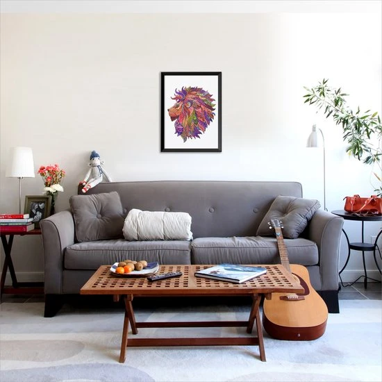 ACROPAQ Houten Puzzel Leeuw - 150 Stukjes, A4 Formaat 210 X 297 Mm, Puzzel Voor Kinderen En Volwassenen - Afbeelding 2