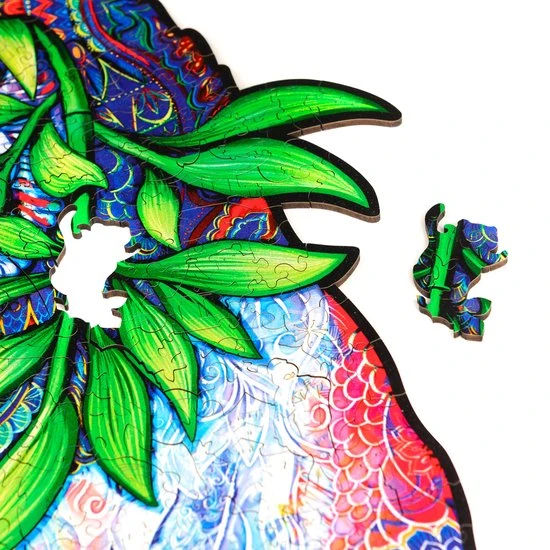 UNIDRAGON Houten Puzzel Dier - Serieuze Panda - 318 Stukjes - King Size 31x41 Cm - Afbeelding 5