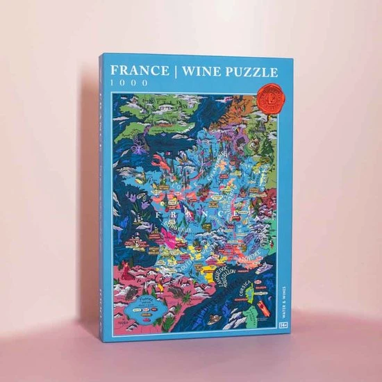 Water & Wines Puzzel Frankrijk Wijn - Wijnkaart Franse Wijngebieden - Legpuzzel - 1000 Stukjes - Afbeelding 2