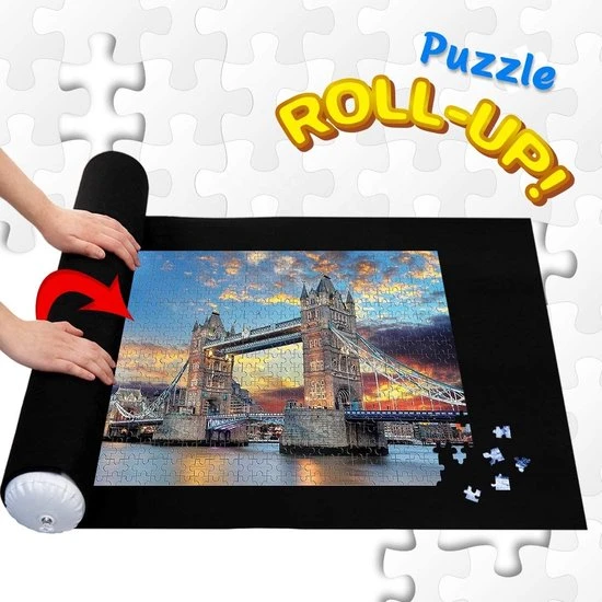 PLAY-IT PLAY IT Puzzelmat XXL 3000 Stuks Oprolbaar - Inclusief Opbergtas, Pomp & Puzzel Bakjes - Afbeelding 7