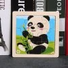 AB Houten Puzzel - 9 Delig - Montessori - Panda