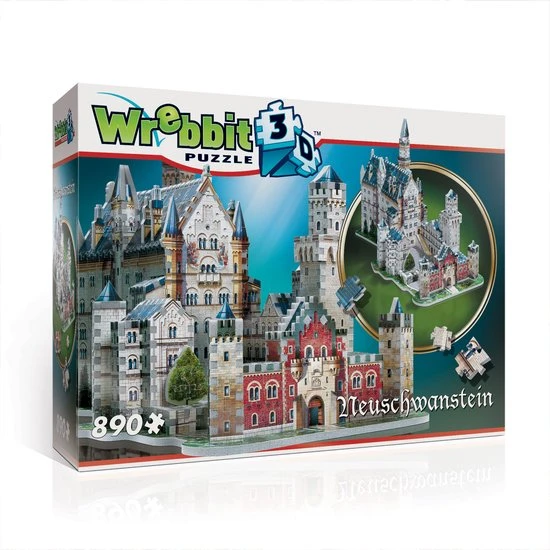 Wrebbit Neuschwanstein Kasteel - 3D Puzzel - 890 Stukjes - Afbeelding 7