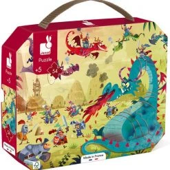 Janod Koffer Puzzel 54st | Dragons