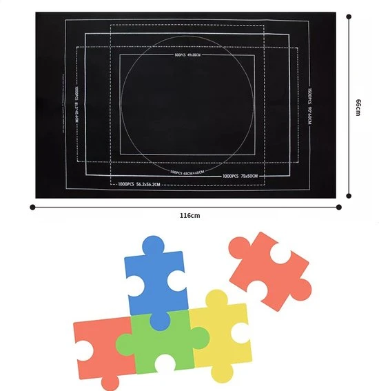 PLAY-IT PLAY IT Puzzelmat XXL 3000 Stuks Oprolbaar - Inclusief Opbergtas, Pomp & Puzzel Bakjes - Afbeelding 9