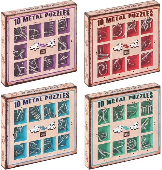 Eureka Metal Puzzle Set - 10 Metal Puzzles Set Blue (only Available In Display 52473355) - Afbeelding 5