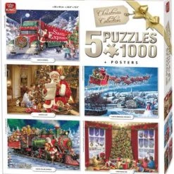 King Puzzel 5 In 1 - Christmas Collection - 5x 1000 Stukjes