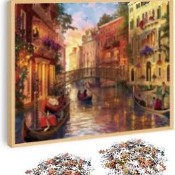 NueNext Jigsaw Legpuzzel Venice Water City Puzzel 1000 Stukjes Volwassenen Legpuzzels - Museum Puzzel - Natuur - Dieren - Stad - Kunst - Hobby Speelgoed - Legpuzzels Volwassenen Kinderen - 50*70 Cm