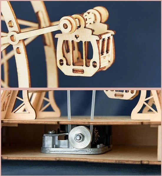 Robotime 3d-puzzel Reuzenrad 33,8 Cm Hout Naturel 232-delig - Afbeelding 15