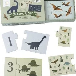 Telpuzzel: Dinosaurussen - Leren Tellen - Kleuters - Puzzel - A Little Lovely Company