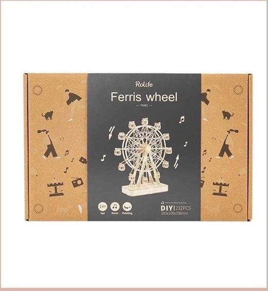 Robotime 3d-puzzel Reuzenrad 33,8 Cm Hout Naturel 232-delig - Afbeelding 2