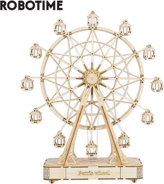 Robotime 3d-puzzel Reuzenrad 33,8 Cm Hout Naturel 232-delig - Afbeelding 17