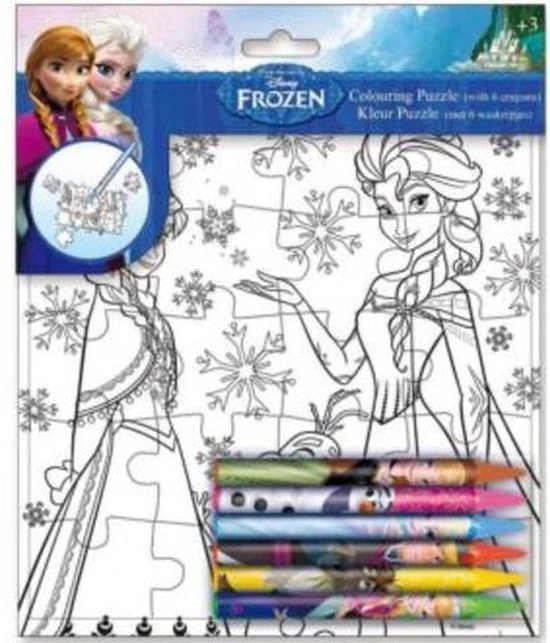 W&O Frozen Puzzel Kleuren - Frozen Knutselen