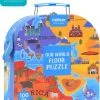 MiDeer - Wereldkaart - Menselijke Geografie - 100 Grote Puzzelstukjes In Mooie Doos - Kinderpuzzel - Educatief Speelgoed Voor Kinderen - Puzzel Voor Peuters En Kleuters Vanaf 3 Jaar