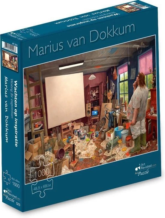 Art Revisited Marius Van Dokkum - Wachten Op Inspiratie - Puzzel 1000 Stukjes - Afbeelding 2