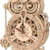 Houten 3D Puzzel Voor Volwassenen | Uil Klok | Mechanisch | Vrije Tijd | Educatief | Ontspanning | Tot Rust Komen | Robotime | Model Bouwpakket | Uilenklok